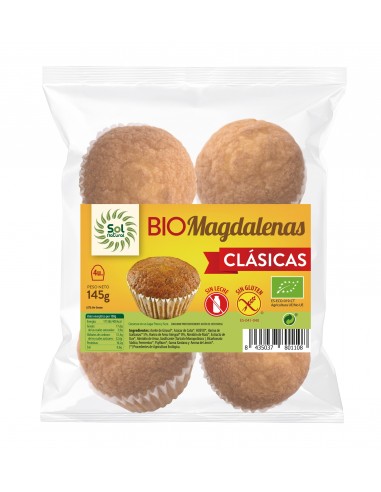 Magdalenas Sin Gluten Clasicas Bio 145 G de Solnatural