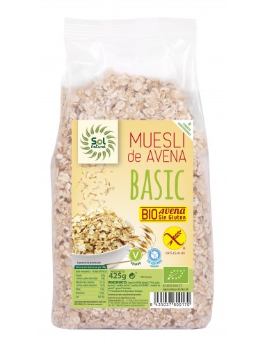 Muesli De Avena Basic Sin Gluten Bio 425 G de Solnatural