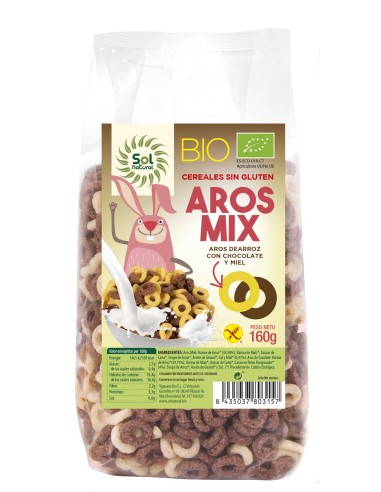 Aros Mix Choco-Miel Sin Gluten Bio 160 G de Solnatural