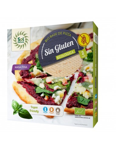 Base De Pizza Sin Gluten Masa Fina Bio 2X130 G de Solnatural