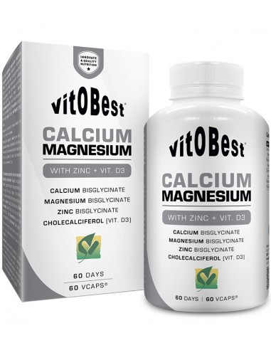 Calcio Magnesio Vit D3 60 Caps de Vit.O.Best