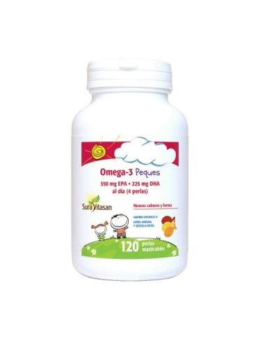 Omega 3 Peques Sabor Naranja/Limon/Grose 120 Perlas de Sura Vitasan