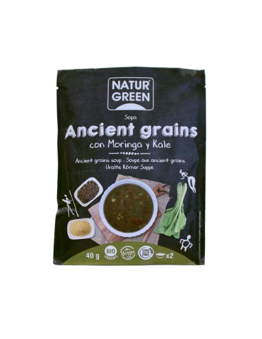 Sopa Ancient Grains Con Moringa Y Kale Bio 40 G de Naturgree