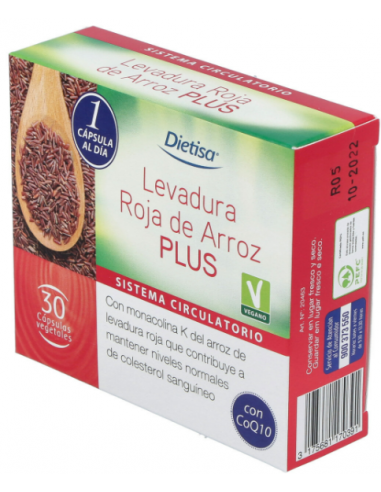 Levadura Roja De Arroz Plus 30Cap. de Dietisa