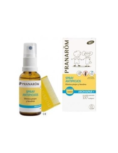 Aromapar Spray Antipiojos 30Ml. + Lendrera de Pranarom