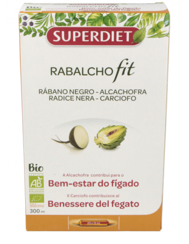 Rabalchofit Bio - 20 Amp X 15Ml, Rabano Negro + Alcachofa de Superdiet