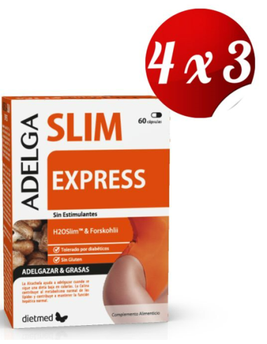 Pack 4x3 uds Adelgaslim Express  60 Capsulas De Dietmed