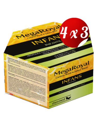 Pack 4x3 uds Megaroyal Infans  20 X 15 Ml Ampollas De Dietmed