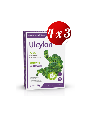 Pack 4x3 uds Ulcylori  30 Capsulas De Dietmed