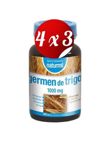 Pack 4x3 uds Germen De Trigo 1000 Mg Perlas 30 Capsulas De Dietmed