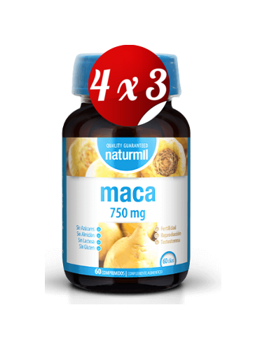 Pack 4x3 uds Maca 750 Mg  60 Comprimidos De Dietmed