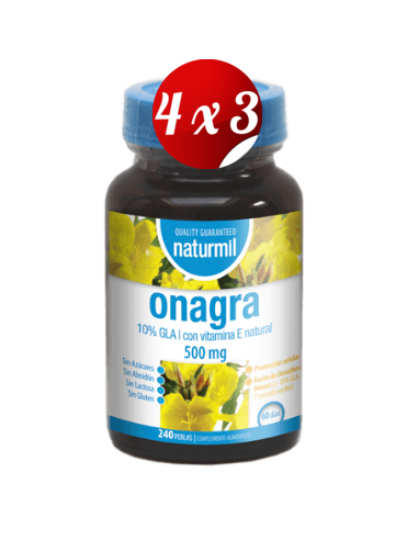 Pack 4x3 uds Onagra 500 Mg Perlas 240 Capsulas De Dietmed