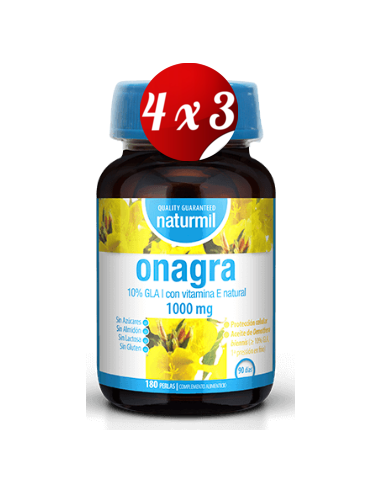 Pack 4x3 uds Onagra 1000 Mg Perlas 180 Capsulas De Dietmed