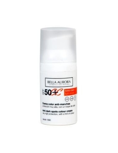 Cc Cream Spf 50+ Tono Claro 30 Mililitros Bella Aurora