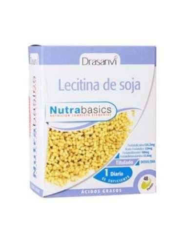 Lecitina Soja 1200Mg Bote 48 Perlas Nutrabasicos Drasanvi