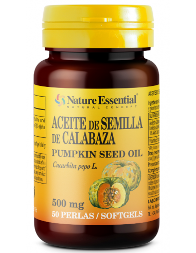 Aceite de semilla de calabaza 500 mg. 50 perlas