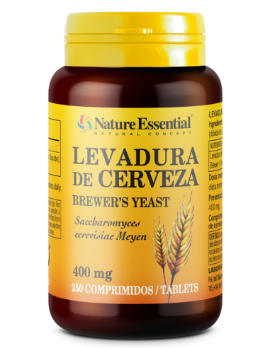 Levadura de cerveza 400 mg. 250 comprimidos de Nature Essential