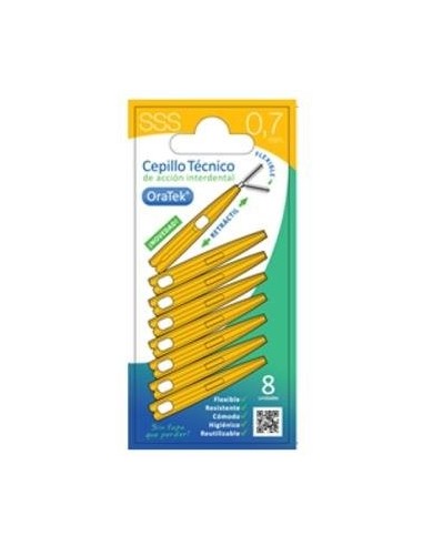 Cepillo Interdental Retractil 0,7Mm 8 Unidades Oratek