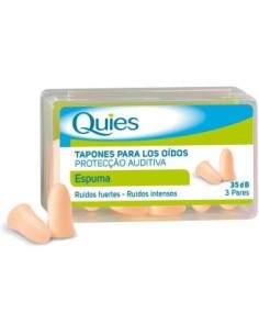 QUIES TAPONES OIDOS ESPUMA COLORES 6 UNIDADES