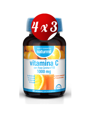 Pack 4x3 uds Vitamina C 1000 Mg  60 Comprimidos De Dietmed