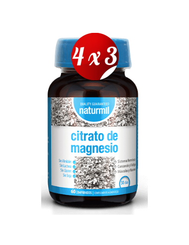 Pack 4x3 uds Citrato De Magnesio60 Comprimidos De Dietmed