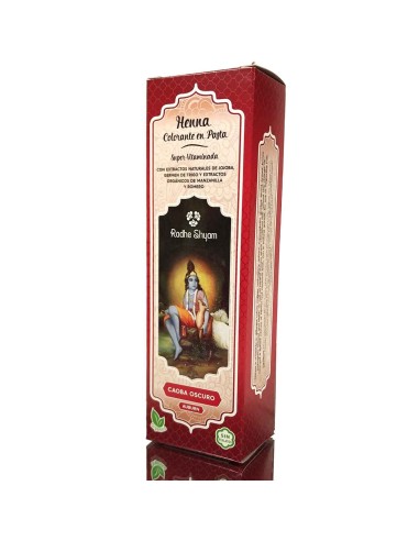 Henna Pasta Super Caoba Oscuro 200 gramos de Radhe Shyam