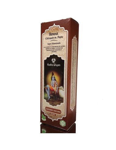 Henna Pasta Castaño Oscuro 200 gramos de Radhe Shyam