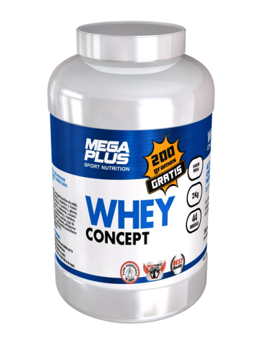 Whey Concept  Fresa (200G Gratis) 2kg de Mega Plus