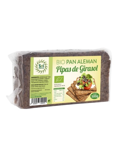 Pan Alemán Pipas De Girasol Bio 500 Gramos  Sol Natural