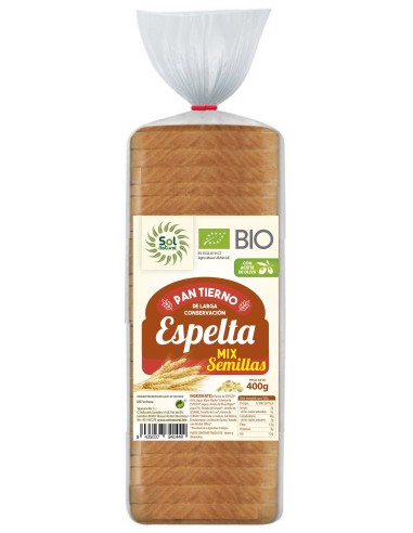 Pan Tierno De Espelta Y Mix Semillas Bio 400 G de Solnatural