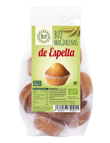 Magdalenas De Espelta Bio 220 Gramos  Sol Natural