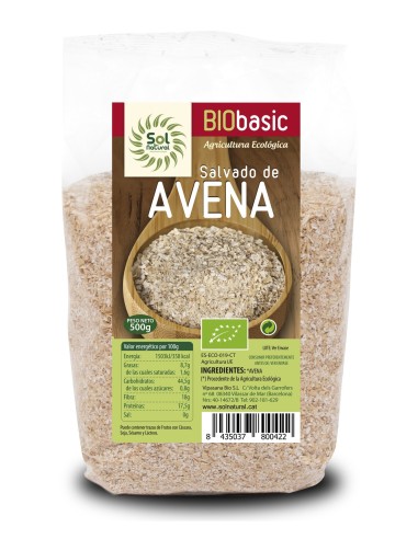 Salvado De Avena Bio 500 Gramos  Sol Natural