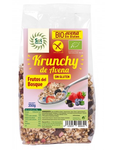 Krunchy Avena Sin Gluten F.Bosque Bio 350 Gramos  Sol Natural