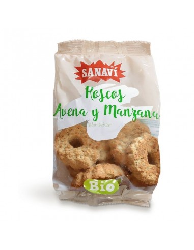 Roscos De Avena Y Manzana 150 gramos Bio Vegan de Sanavi