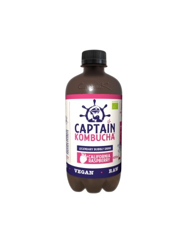 Kombucha Frambuesa 400 Mililitros Bio Captain