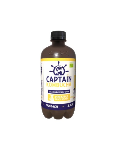 Kombucha Piña-Melocoton 400 Mililitros Bio Captain