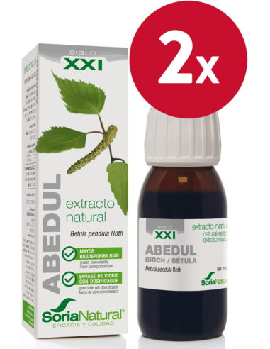 Pack de 2 ud Ext. Abedul Xxi 50Ml. S/Al de Soria Natural