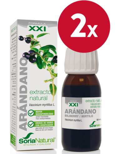 Pack de 2 ud Ext. Arandano Xxi 50Ml. S/Al de Soria Natural