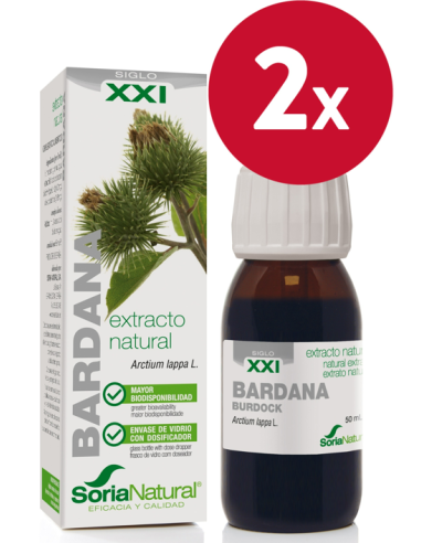 Pack de 2 ud Ext. Bardana Xxi 50Ml. S/Al de Soria Natural