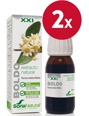 Pack de 2 ud Ext. Boldo Xxi 50Ml. S/Al de Soria Natural