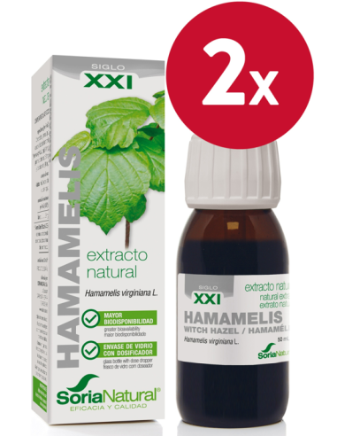 Pack de 2 ud Ext. Hamamelis Xxi 50Ml. S/Al de Soria Natural