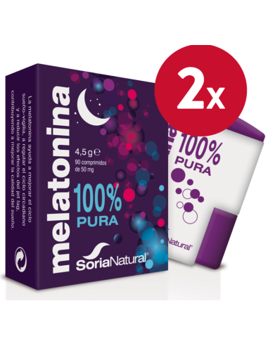 Pack de 2 ud Melatonina 90 Comprimidos de Soria Natural