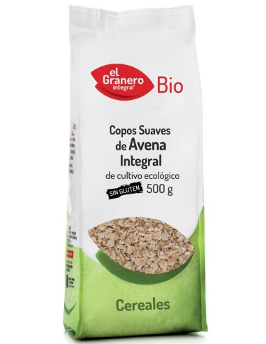 Copos Suaves De Avena Integral Sin Gluten Bio, 500 G de El Granero Integral