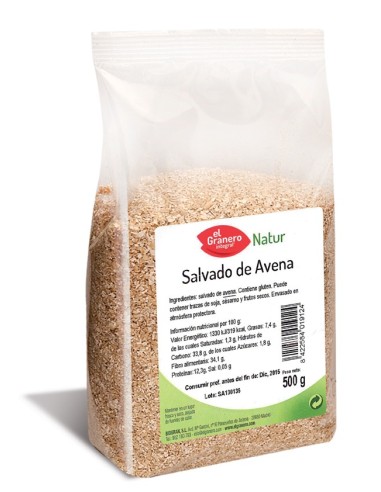 Salvado De Avena, 500 G de El Granero Integral