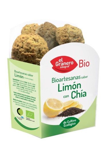 Galletas Artesanas Sabor Limon Con Chia Bio, 220 G de El Granero Integral