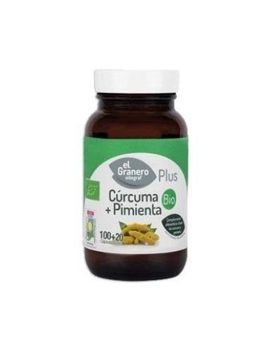 Curcuma + Pimienta Bio, 60 Cap, 440 Mg de El Granero Integral