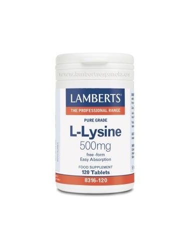 Pack de 2ud L-Lisina Hcl 500 Mg. 120 Comprimidos de Lamberts