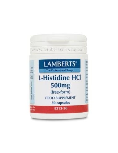 Pack de 2ud L-Histidina Hcl 500 Mg. 30 Cap. de Lamberts