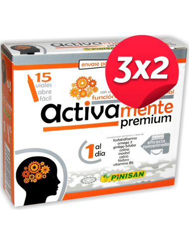 Pack 3x2 Activamente Premium 15Viales de Pinisan