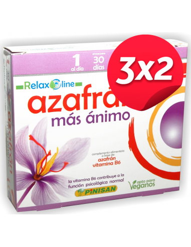 Pack 3x2 Azafran Mas Animo 30Cap. de Pinisan